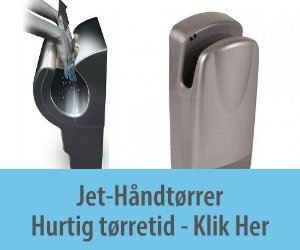Jet-håndtørrer - Hurtig tørretid