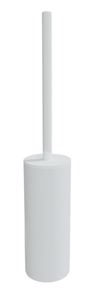 Toiletbørste-holder inkl. toiletbørste - Rund -  Rustfri stål / Hvid lakeret - Proox Snowfall - SF-505