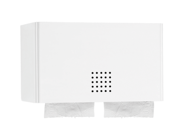 PROOX - Dobbelt horisontal toiletpapirholder - Hvid / Rustfri stål - SF-332