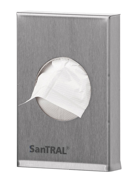 Dispenser til hygiejneposer - SanTRAL HB 2 - rustfri stål