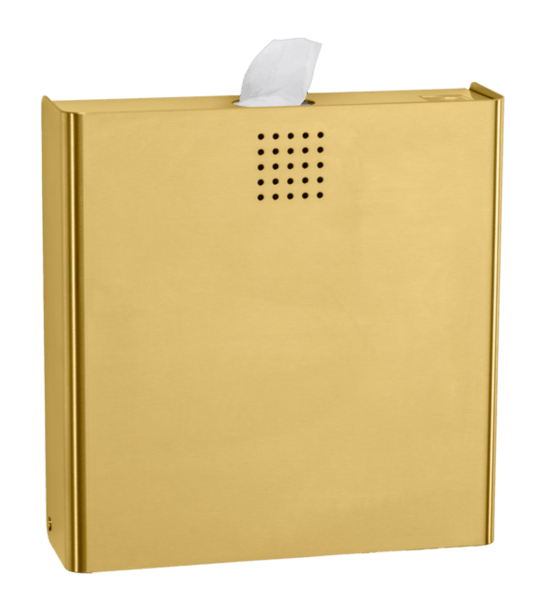 Affaldsbeholder til hygiejnebind og andet affald, med indbygget pose-dispenser - PROOX ONE Messing