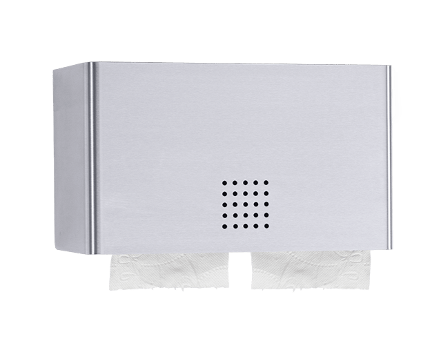 PROOX - Dobbelt horisontal toiletpapirholder - Børstet rustfri stål - PU-332