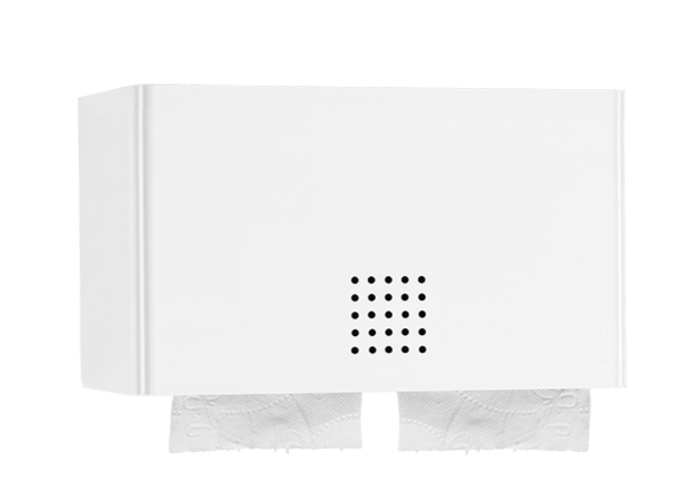 PROOX - Dobbelt horisontal toiletpapirholder - Hvid / Rustfri stål - SF-332