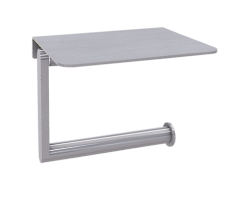 PROOX - Toiletpapirholder med hylde - Rustfri stål -PU-387