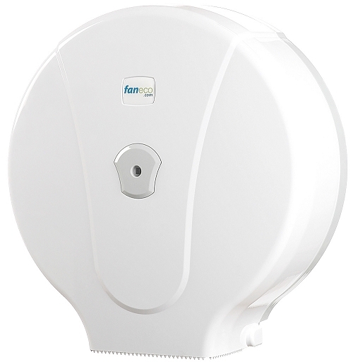 Dispenser til toiletpapir, Maxi Jumbo ruller - Hvid plast - Model Pop