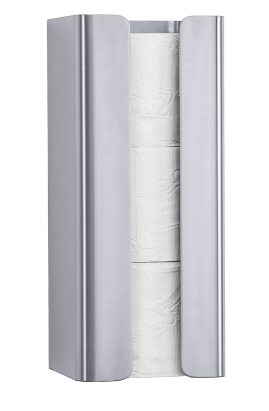 Toiletpapir-holder til 3 stk ekstra ruller - børstet rustfri stål, Proox One Pure