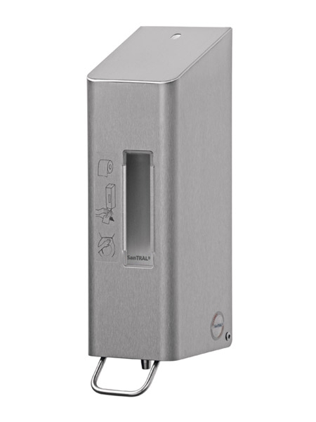 Dispenser til toiletrens - SanTRAL TSU 5 spray - Rustfri stål - 600 ml.