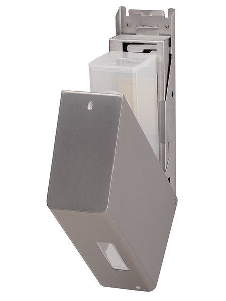 Berøringsfri dispenser i rustfri stål - SanTRAL NSU 11 - til desinfektion - 1200 ml.