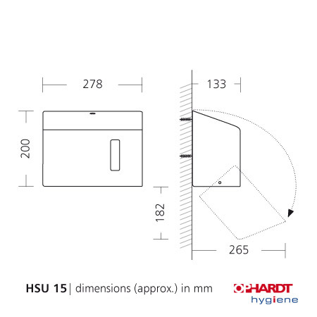 SanTRAL HSU 15 - dispenser til håndklæde-ark - rustfri stål - 250 stk