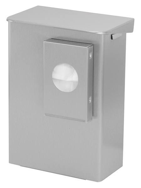 Skraldespand til hygiejnebind med indbygget holder til hygiejneposer - SanTRAL AB 6 HB 2E
