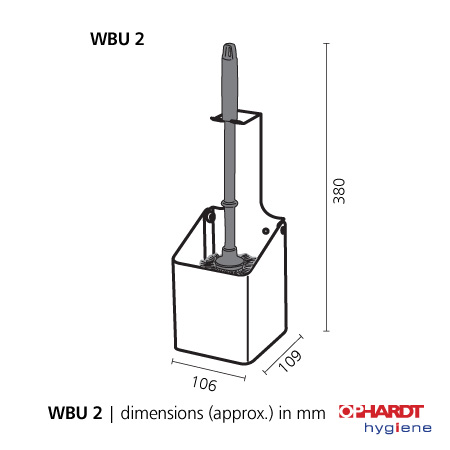 Toiletbørste med holder - SanTRAL WBU 2 - Rustfri stål