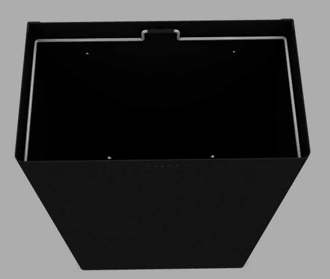 Affaldsbeholder, Sort /rustfri stål, Proox Dark Passion - 60 liter - DP-245