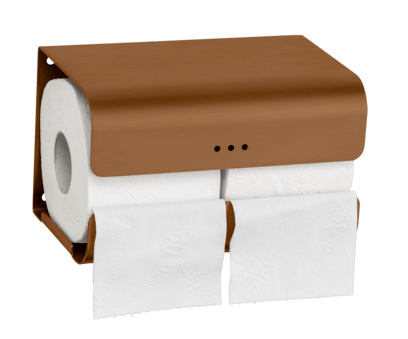 Dobbelt toiletpapir- og reserverulle-holder - Kobber - Proox - Rektangulær