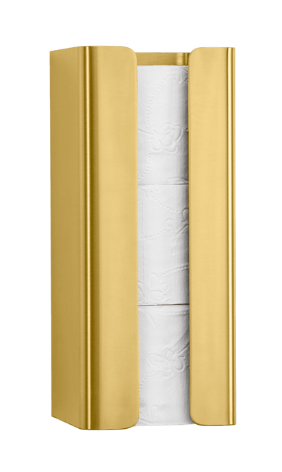 Toiletpapir-holder til 3 stk ekstra ruller - Messing - Proox One Messing