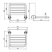 Klapsæde til brusekabinen - rustfri stål
