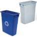 Slim Jim affaldsbeholder, Blå, 60 liter