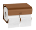 Dobbelt toiletpapir- og reserverulle-holder - Kobber - Proox - Rektangulær