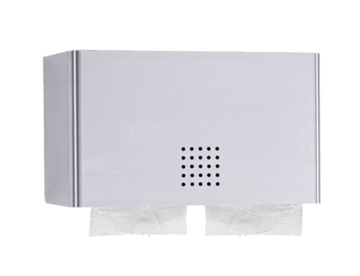 PROOX - Dobbelt horisontal toiletpapirholder - Børstet rustfri stål - PU-332