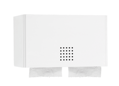 PROOX - Dobbelt horisontal toiletpapirholder - Hvid / Rustfri stål - SF-332