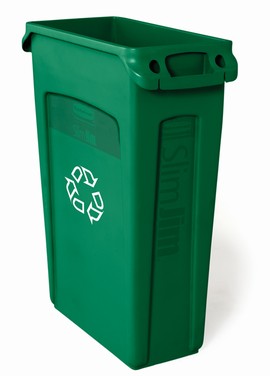 Slim Jim affaldsbeholder, grøn, 87 liter